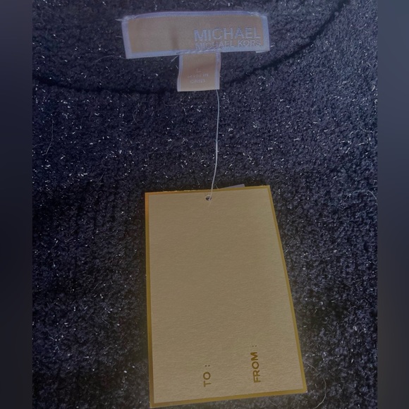 New Michael Kors Relaxed Crew Neck Long Sleeved Sweater - Picture 4 of 9